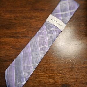 Men's Purple Plaid Tie